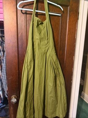a new day Olive Green Halter Midi Dress